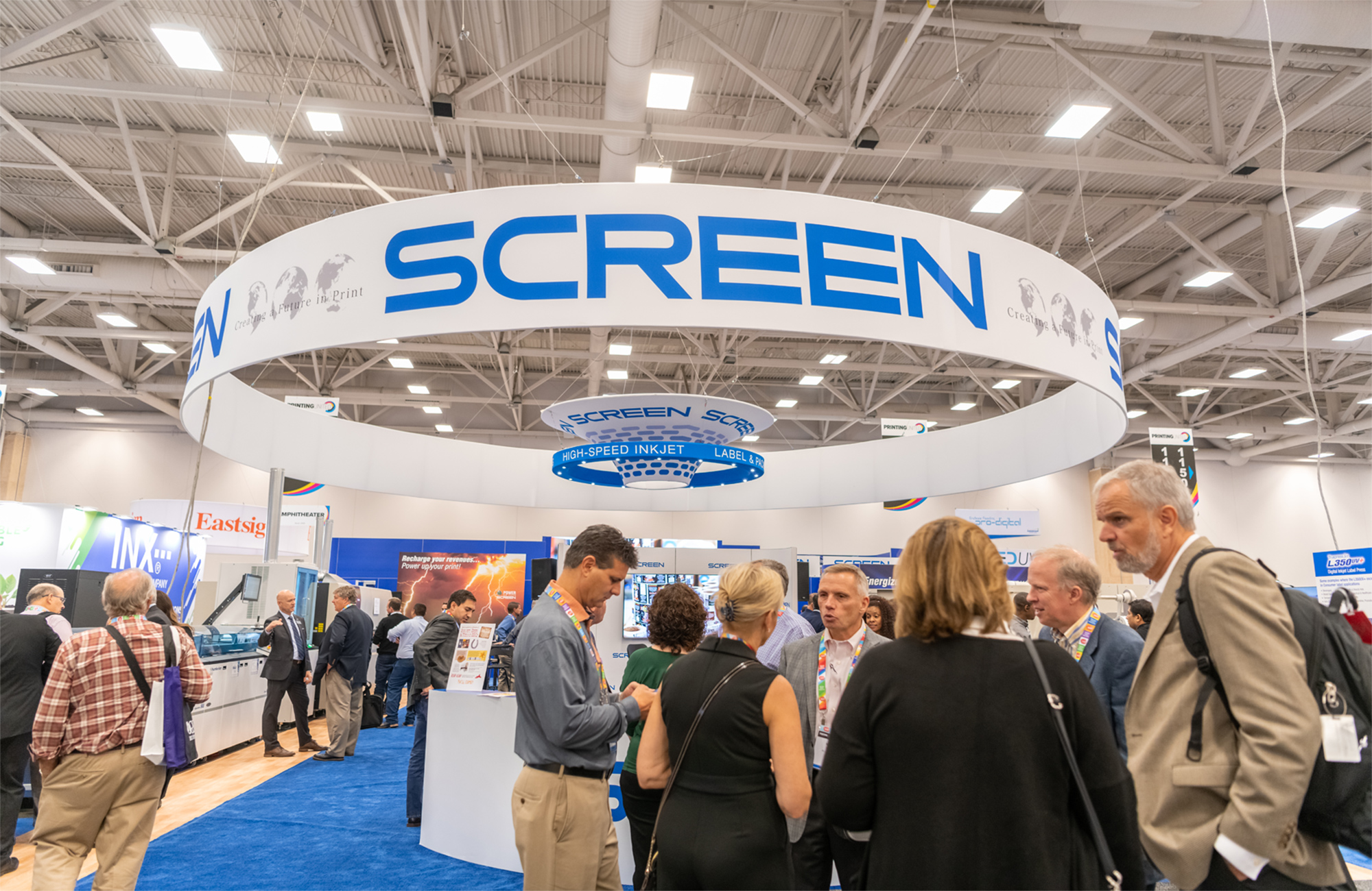 1500, 1501, 1502, 1503… SCREEN Truepress Jet520 inkjet engines and counting, all celebrated at the inaugural Printing United show