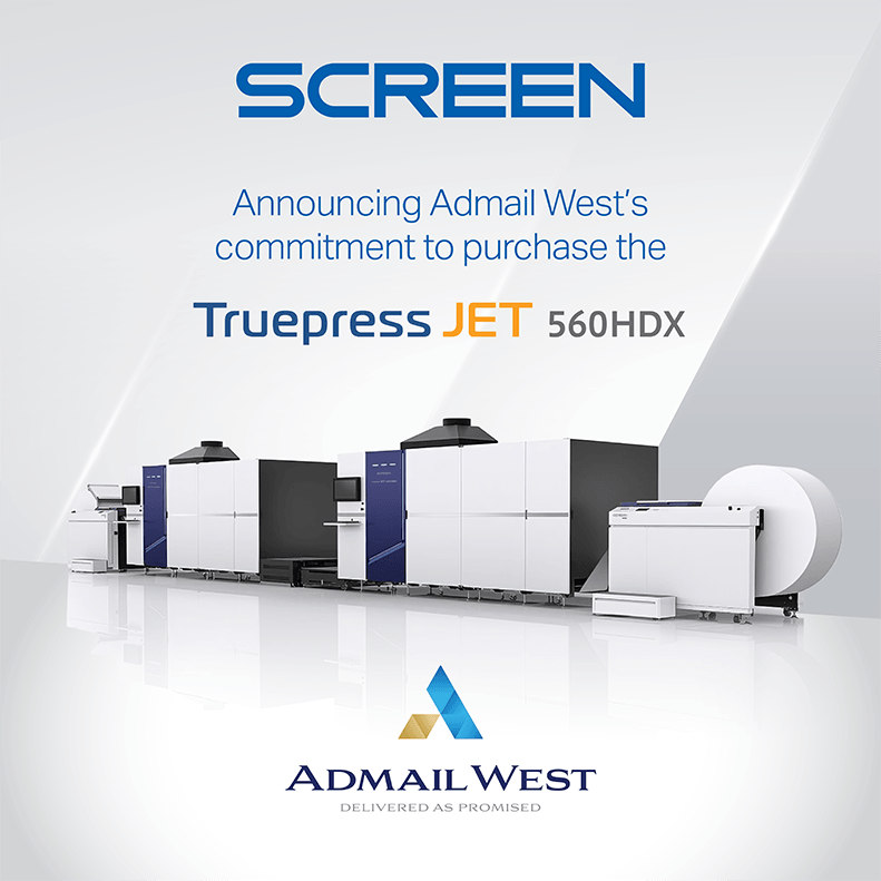 First West Coast Recipient of SCREEN Truepress JET 520HD Commits to Investing in the Truepress JET 560HDX