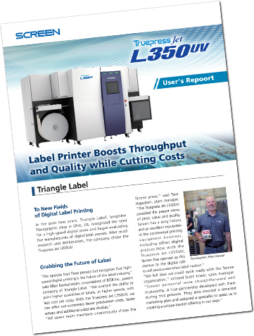 Truepress Jet L350UV User Report: Triangle Label